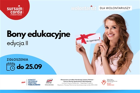 Bony edukacyjne - II edycja złoszeń - woj. małoposkie 